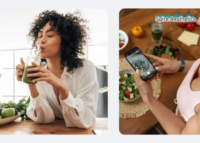Image of woman looking into her diet and fat freezing Langley to improve her health