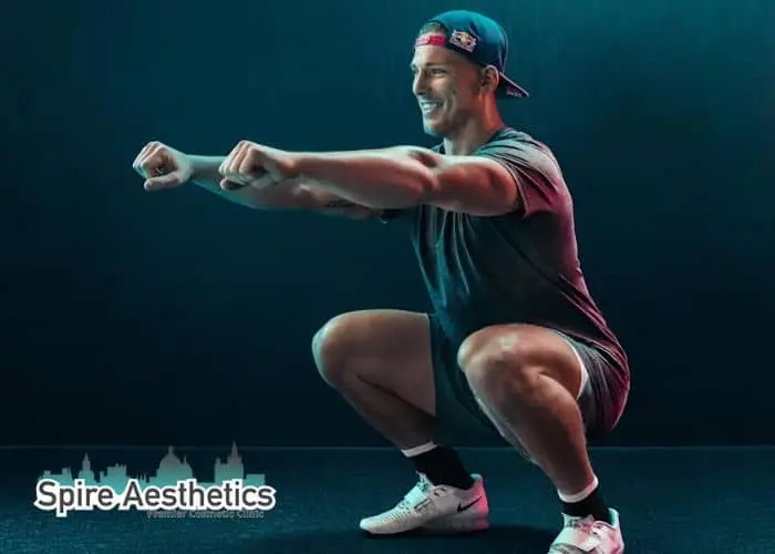 Image of man build leg muscle Langley through exercise