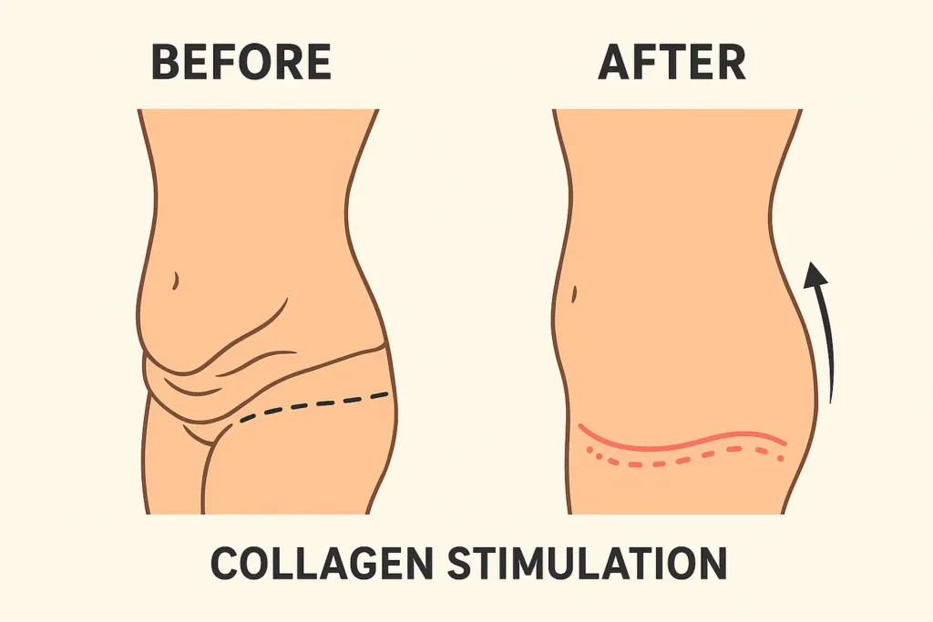 Before and after results for sagging skin after weight loss injections Langley