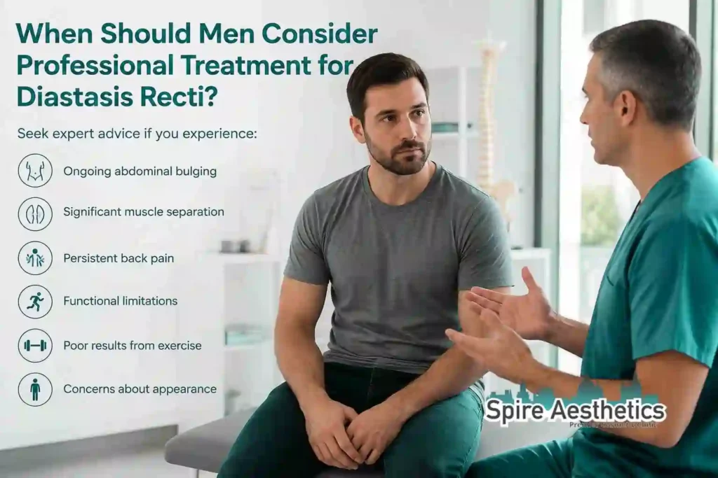 When Should Men Consider Professional Treatment for Diastasis Recti Langley?